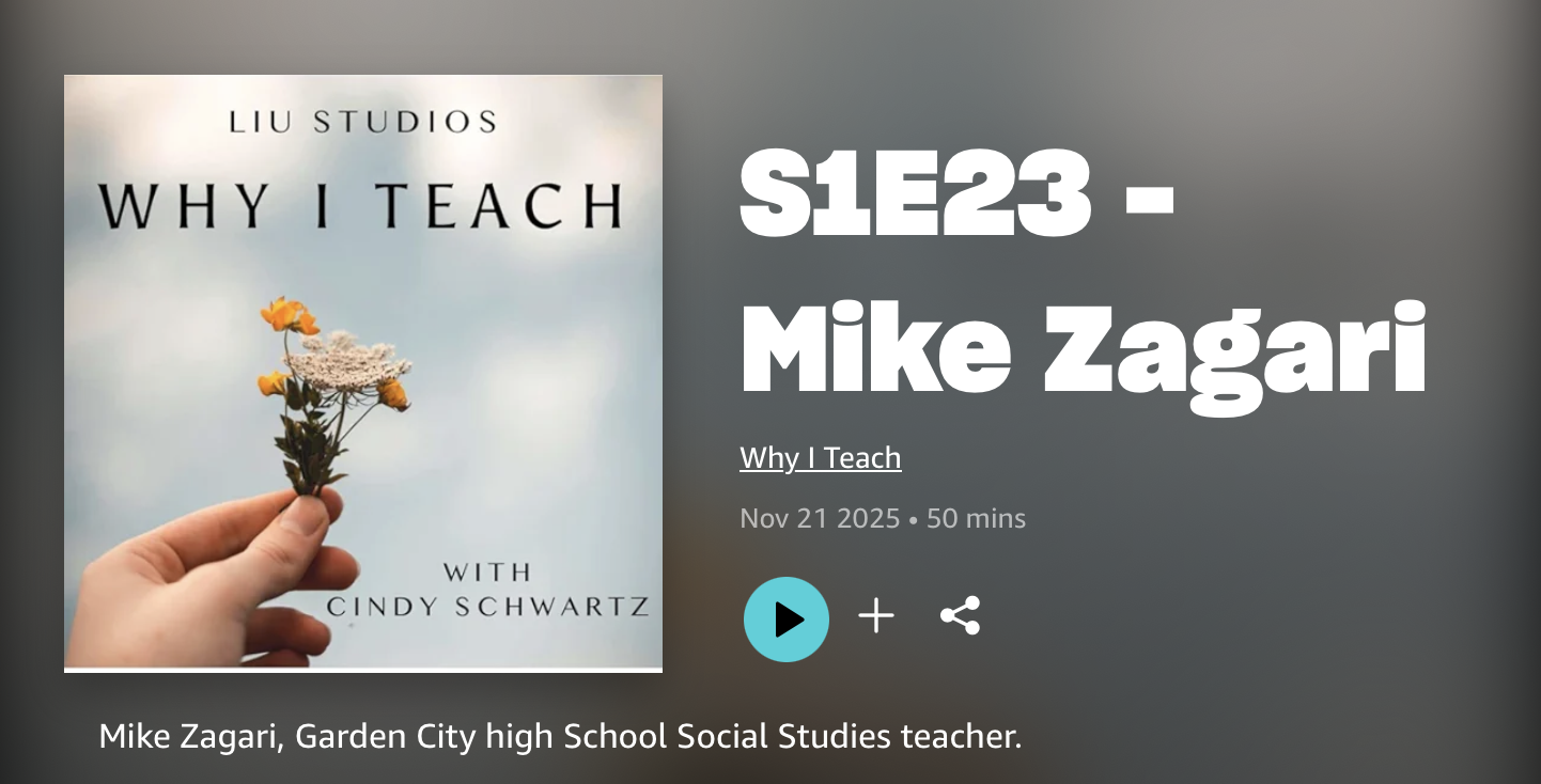 Garden City High School teacher interviewed on undefinedWhy I Teachundefined podcast